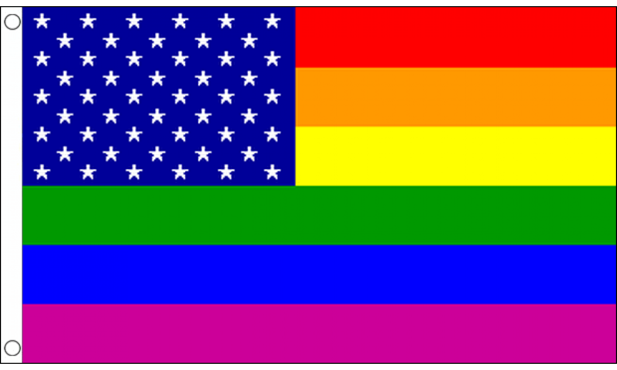 Rainbow USA (New Glory) Flag (Medium)