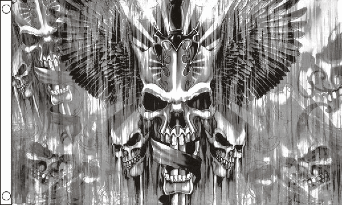 Skull with Sword Flag  (Medium)