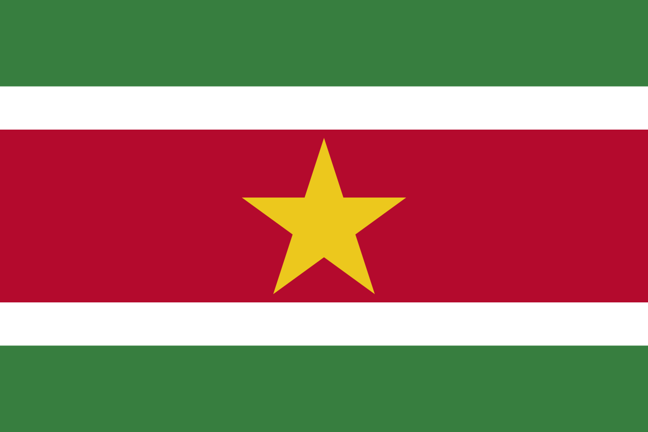 Suriname Traditional Sewn Flag