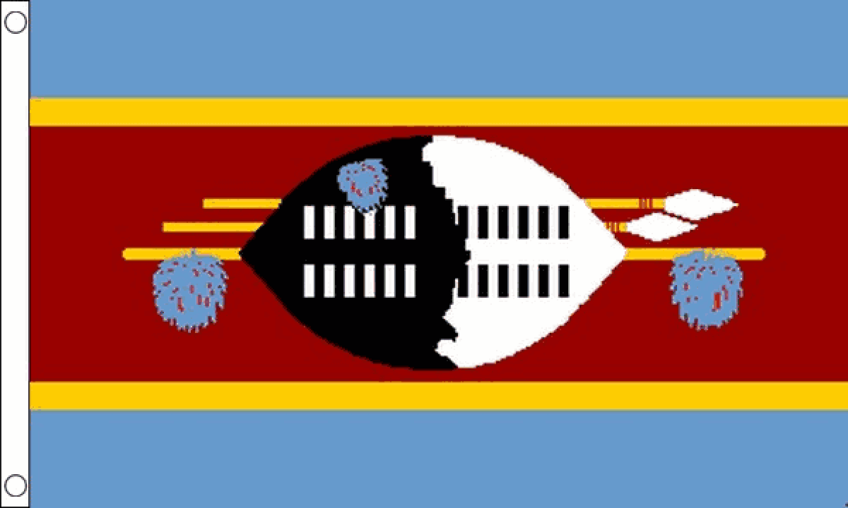 Eswatini (formerly Swaziland) Flag (Small)