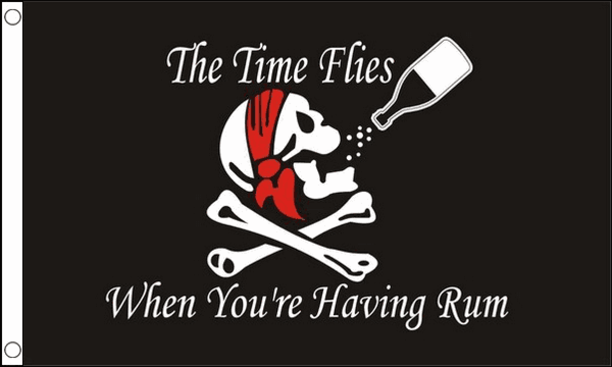 Time Flies When You Have Rum Flag  (Medium)