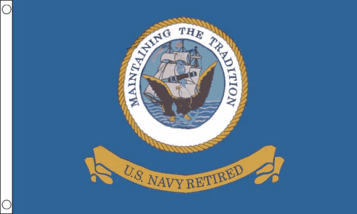 US Navy Retired Flag (Medium)
