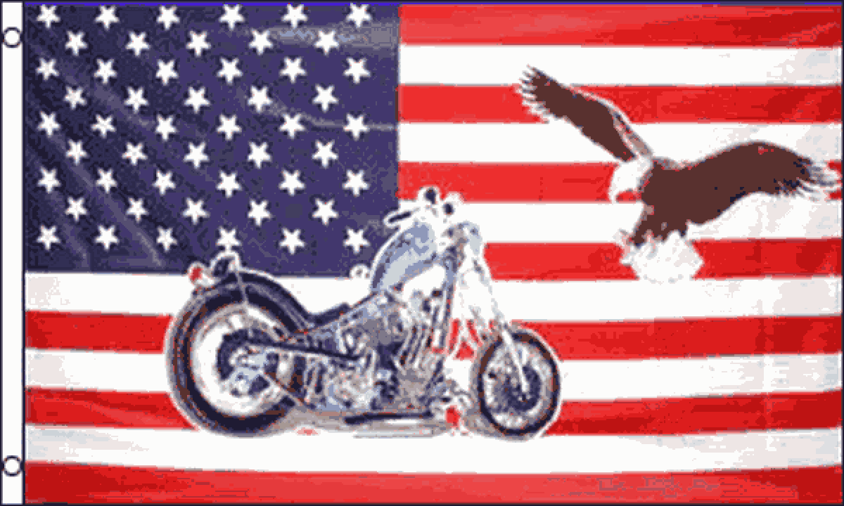 USA Motorcycle Flag (Medium)