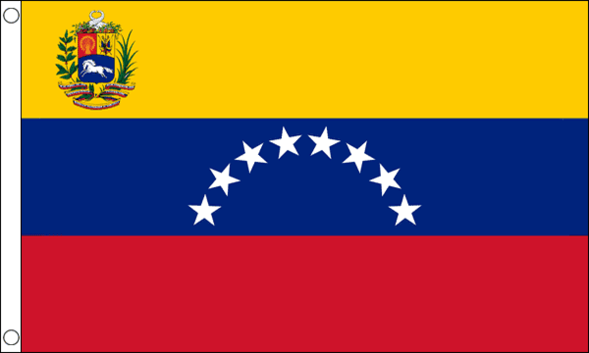 Venezuela (Crest) Flag (Small)