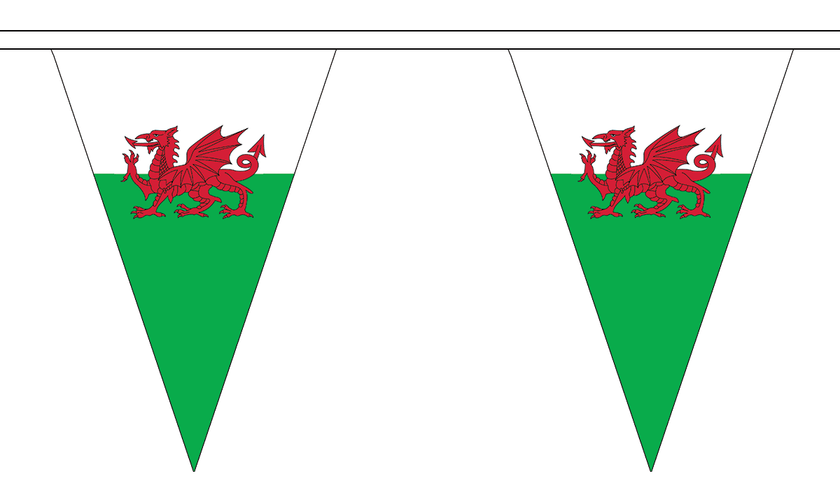 20m Wales Triangle Bunting (Large)
