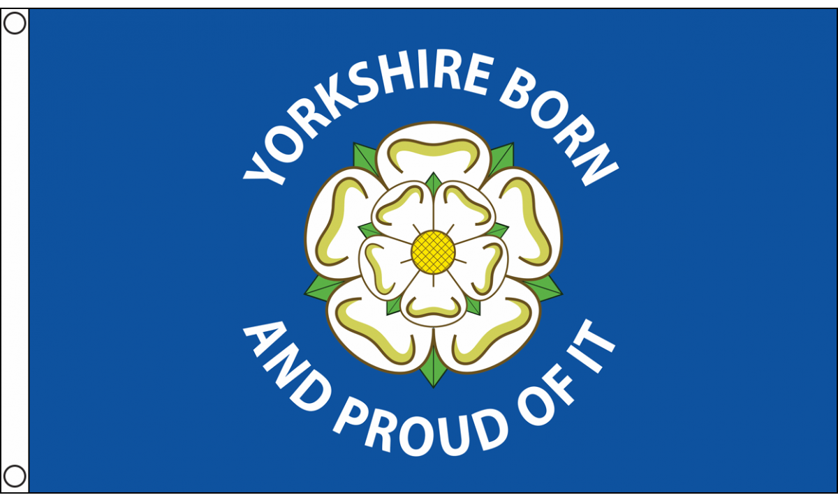Yorkshire Born And Proud of It Flag (Medium)