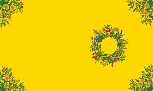 yellow floral coffin drape by mrflag