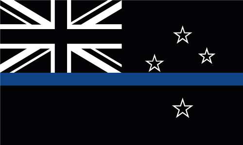 NZ Thin Blue Line Outdoor Quality Flag [Police]