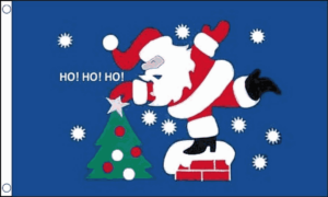 Christmas HO HO HO Flag