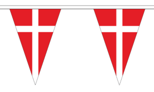 Large 54 Flags Triangular Skull & Crossbones 20M Triangle Flag Bunting 