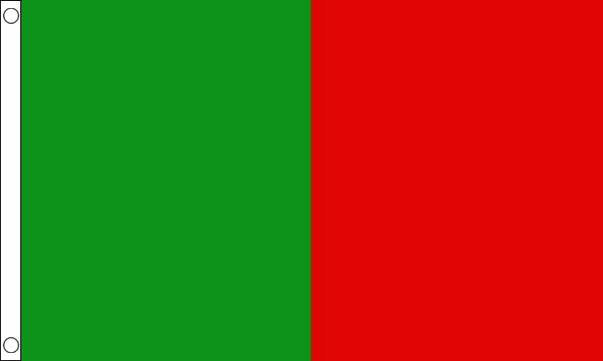 Green and Red Irish County Flag (Medium) MrFlag
