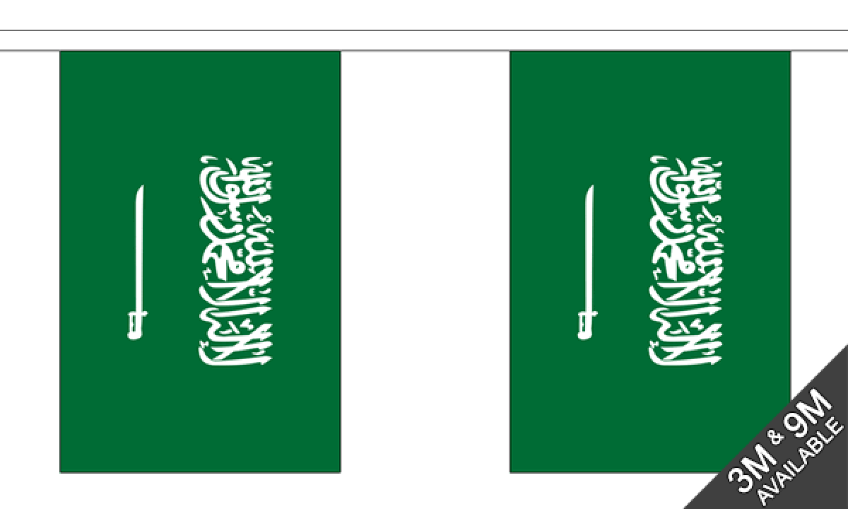 Various Lengths Saudi Arabia Flag Polyester Bunting