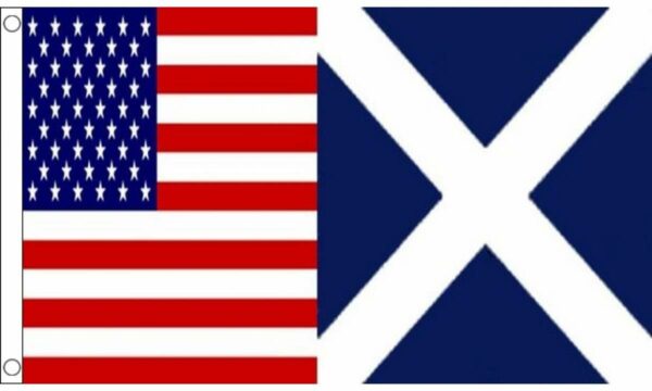 USA and Scotland Friendship Flag