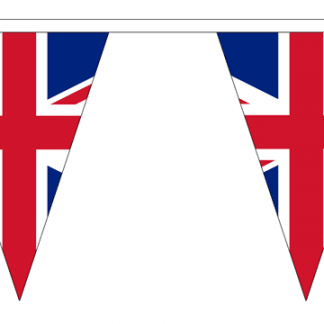 UK 20 metre Long Bunting Triangular Bunting 54 flags Union Jack 