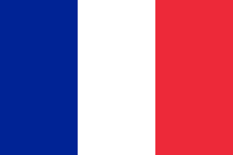 French Flag Tricolour of Blue White and Red