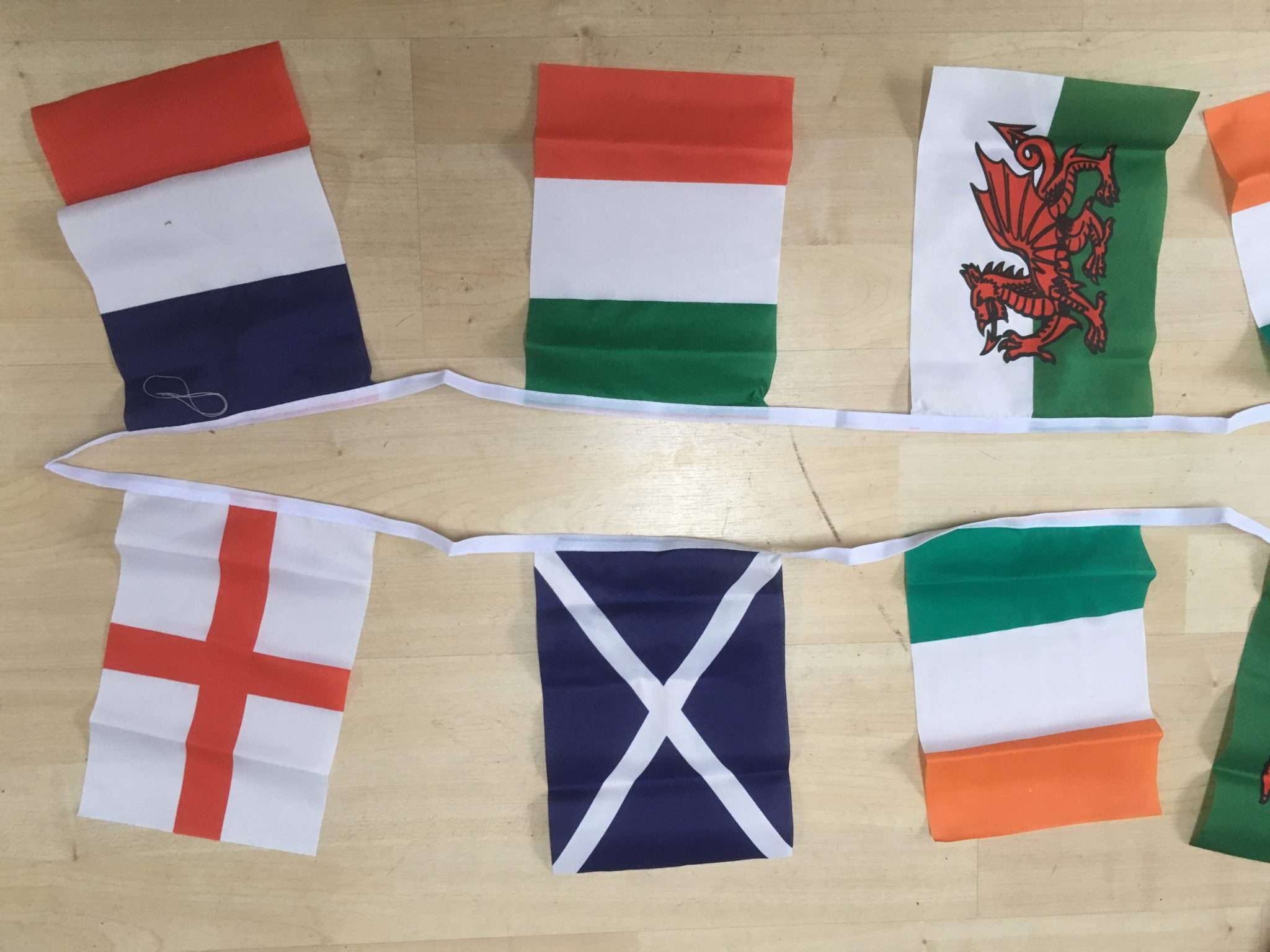 5m with 12 Flags Six Nations Rugby Union Polyester Bunting