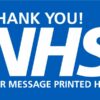 Thank you NHS Outdoor Quality Flag WITH MESSAGE