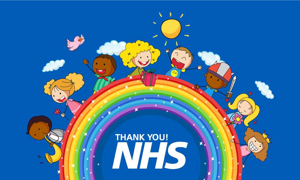 ‘Thank you NHS’ Rainbow Professional Quality Flag MrFlag