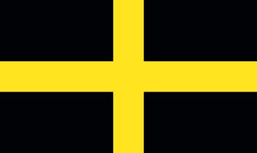st david's day flag gold cross on black