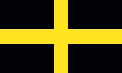 st david's day flag gold cross on black