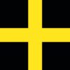 st david's day flag gold cross on black