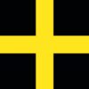 st david's day flag gold cross on black
