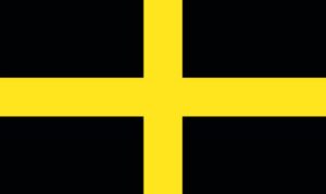 st david's day flag gold cross on black