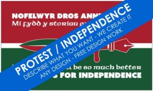 Protest Independence Flags