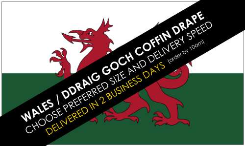 Wales Welsh Dragon Giant Coffin Drape Flag for Funeral Funerals 