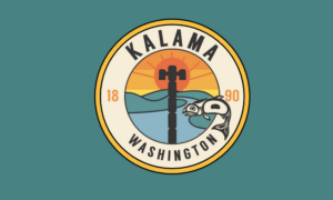 Kalama Washington outdoor flag