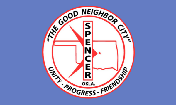 Spencer, Oklahoma USA Outdoor flag