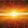 poppy sunset coffin drape mrflag